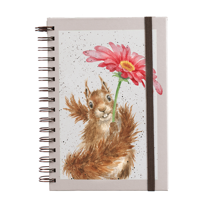 Wrendale Designs Flowers Come After Rain Small Notebook, Squirrel image number null